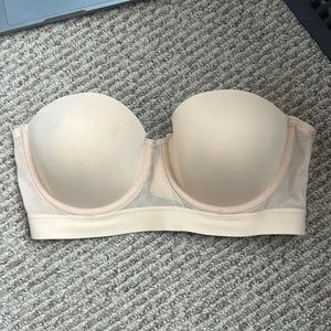 Lively the smoothest 32D strapless bra with straps nude